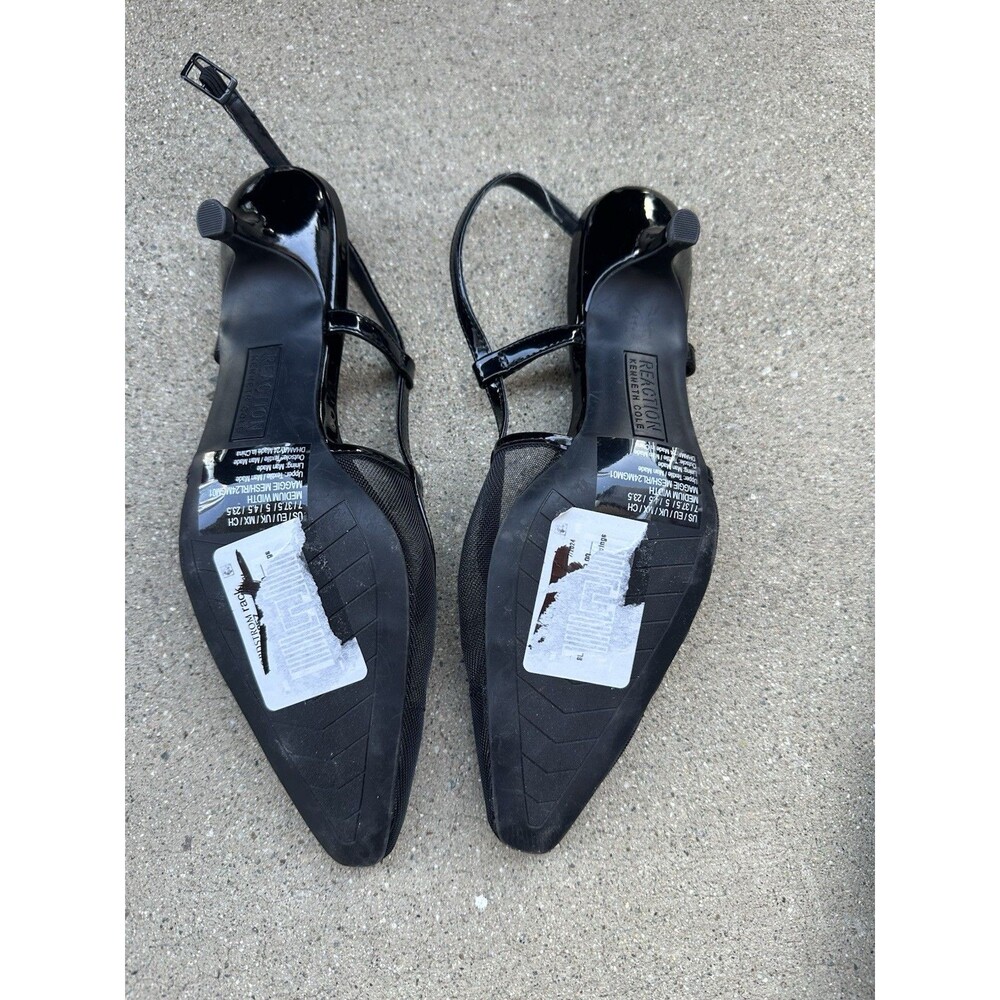 Kenneth Cole Reaction Women's Maggie Black Mesh, Size 7, Kitten Heel, Toe - Picture 5 of 5